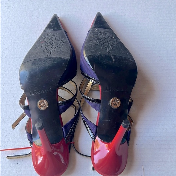 J.Renee Women's Red and Purple Strappy Heels - Picture 7 of 8